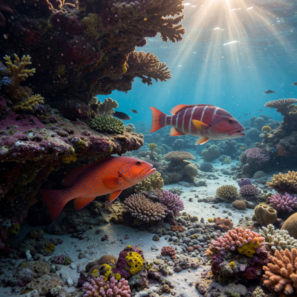Coral Trout and Red Emperor on Tropical Reef Systems Coral Trout and Red Emperor on Tropical Reef Systems