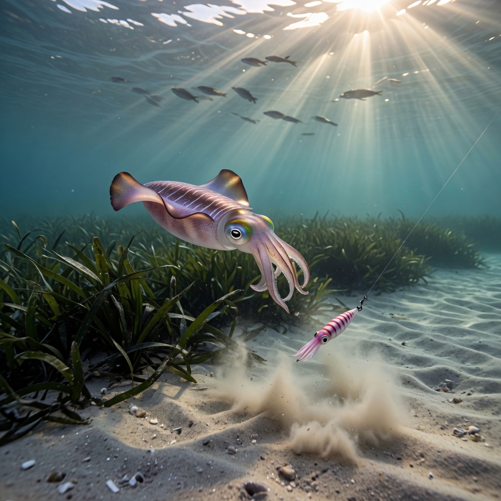 Southern Calamari and Squid over Inshore Weed Beds