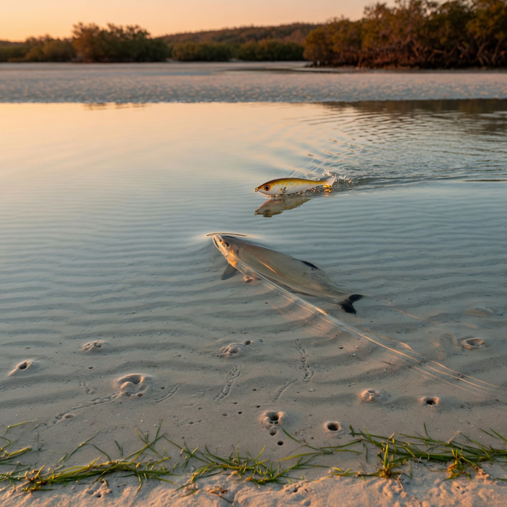 Surface Lure Whiting on Shallow Sand Flats
